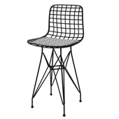 Knsz ufak boy tel bar sandalyesi 1 li uslu syhtalen 55 cm oturma yüksekliği mutfak bahçe cafe ofis - 1