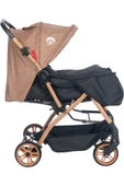 Bewiti Atlantik Gold Kasa Antrasit Çift Yönlü Bebek Arabası - Güvenli ve Konforlu - 3