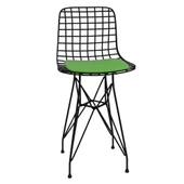 Knsz ufak boy tel bar sandalyesi 1 li uslu syhyşl 55 cm oturma yüksekliği mutfak bahçe cafe ofis thumbnail 3