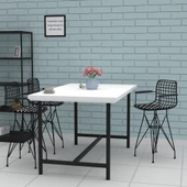 Knsz ufak boy tel bar sandalyesi 1 li uslu syhviona kolçaklı 55 cm oturma yüksekliği mutfak bahçe cafe ofis thumbnail 3