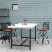 Knsz ufak boy tel bar sandalyesi 1 li uslu syhtrn 55 cm oturma yüksekliği mutfak bahçe cafe ofis thumbnail 1