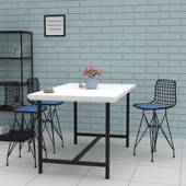 Knsz ufak boy tel bar sandalyesi 1 li uslu syhmvi 55 cm oturma yüksekliği mutfak bahçe cafe ofis thumbnail 3