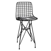 Knsz ufak boy tel bar sandalyesi 1 li uslu syhbonar 55 cm oturma yüksekliği mutfak bahçe cafe ofis thumbnail 2