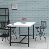 Knsz ufak boy tel bar sandalyesi 1 li uslu syhbonar 55 cm oturma yüksekliği mutfak bahçe cafe ofis thumbnail 3