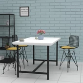 Knsz ufak boy tel bar sandalyesi 1 li uslu syhsrı 55 cm oturma yüksekliği mutfak bahçe cafe ofis thumbnail 1