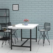 Knsz ufak boy tel bar sandalyesi 1 li uslu syhbyz kolçaklı 55 cm oturma yüksekliği mutfak bahçe cafe ofis thumbnail 3