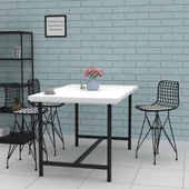 Knsz ufak boy tel bar sandalyesi 1 li uslu syhkono 55 cm oturma yüksekliği mutfak bahçe cafe ofis thumbnail 3