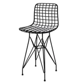 Knsz ufak boy tel bar sandalyesi 1 li uslu syhkono 55 cm oturma yüksekliği mutfak bahçe cafe ofis thumbnail 1