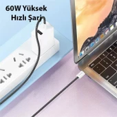 Hoco X104 60W Type-C to Type-C Hızlı Data ve Şarj Kablosu 1m - 2