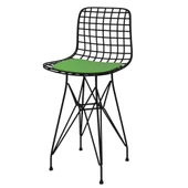 Knsz ufak boy tel bar sandalyesi 1 li uslu syhyşl 55 cm oturma yüksekliği mutfak bahçe cafe ofis thumbnail 4