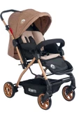 Bewiti Atlantik Gold Kasa Kahve Çift Yönlü Bebek Arabası - Şıklık ve Rahatlık - 1
