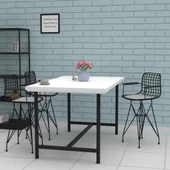 Knsz ufak boy tel bar sandalyesi 1 li uslu syhtalen kolçaklı 55 cm oturma yüksekliği mutfak bahçe cafe ofis thumbnail 3