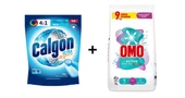 Calgon Çamaşır Makinesi Kireç Önleyici 250 G + Omo Renkliler ve Beyazlar İçin Çamaşır Deterjanı 9 Kg (2'li set) - 1