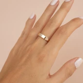 8 Ayar Altın Taşlı Trend Kadın Yüzük - 1