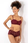 Miorre Push-Up Dolgulu Dantel Detaylı Straplez Sütyen Takım - 8