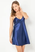 Miorre İnce Askılı Mini Saten Gecelik-377 thumbnail 3