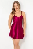 Miorre İnce Askılı Mini Saten Gecelik-378 - 2