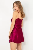 Miorre İnce Askılı Mini Saten Gecelik-378 - 3