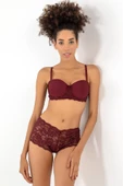 Miorre Push-Up Dolgulu Dantel Detaylı Straplez Sütyen Takım - 2