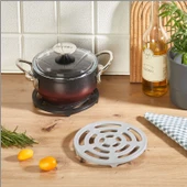 Periboia Isıya Dayanıklı Plastik Yuvarlak Nihale Tencere Tava Çaydanlık Altlığı - 1