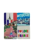 Fransa Temalı Dörtlü Taş Magnet thumbnail 3