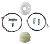 Opel Astra G Astra H 1998-2009 Arası Uyumlu Arka Sol veya Sağ Cam Kriko Teli ve Tamir Seti Takımı Kiti - 1