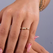 14 Ayar Altın Fiyonk Formlu Ayarlanabilir Yüzük 1,56 gr - 2