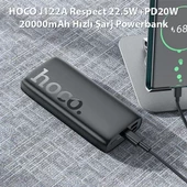 HOCO J122A Respect 22.5W+PD20W 20000mAh Hızlı Şarj Powerbank thumbnail 1