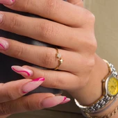 14 Ayar Altın Yıldız Taşlı Ayarlanabilir Yüzük 0,75 gr - 2