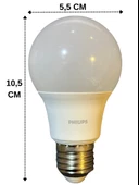 Philips 8W (60W) 6500K (Beyaz Işık) E27 Duylu Klasik Led Ampul (8 Adet) thumbnail 3