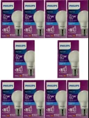 Philips 8W (60W) 6500K (Beyaz Işık) E27 Duylu Klasik Led Ampul (10 Adet) thumbnail 1