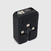 USB Şarj Kablosu Cep Tipi Telefon Tutuculu Makaralı 3 'ü 1 Arada Uzayıp Kısalabilen - 2