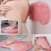 Banyo Silikon Fırçalı Masaj Matı Ayaklar Için Topuk Masaj Paspası - 6