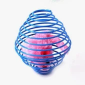 Kedi Oyuncağı Sıçrayan Spiral Yaylı Metal Fareli Kafes Kedi Oyun Topu - 2