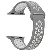 Gpack Apple Watch 10 46mm Kordon Delikli Çift Renk Silikon - 6