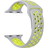 Gpack Apple Watch 10 46mm Kordon Delikli Çift Renk Silikon - 7