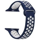 Gpack Apple Watch 10 46mm Kordon Delikli Çift Renk Silikon - 2