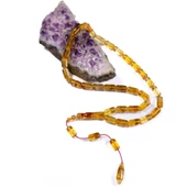 Kapsül Kesim 13x7 mm Damla Kehribar Sistem Püsküllü Tesbih 18,80 GRAM thumbnail 2