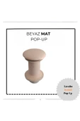 İZ YAPI RENKLİ LAVABO POP UP + SİFON MAT BEYAZ - 2