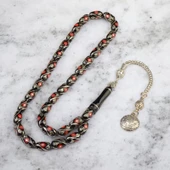 Kapsül Kesim 11x6 mm İşlemeli Erzurum Oltu Taşı  Tesbih thumbnail 1