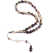 Beyzi Kesim 11x9 mm Bufolo Boynuzu  Sistem Püsküllü Tesbih thumbnail 1