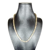 925 Ayar Kral Gümüş Zincir 24 Cm 41,85 Gram - 1