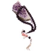 Küre Kesim 10x10 mm Sıkma Kehribar Alpaka Püsküllü Tesbih thumbnail 2