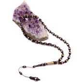 Arpa Kesim 10x6 mm Pirinç Sarmal Kuka  Sistem Püsküllü Tesbih thumbnail 2