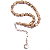 Kapsül Kesim 10x8 mm Efe Boy Simli Katalin 28 Cm Alpaka Püsküllü Tesbih thumbnail 1