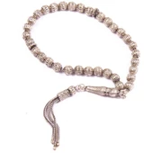925 Ayar Küre Kesim 6x6 mm Gümüş Tesbih 17,40 GRAM - 1