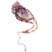 Arpa Kesim 11x7 mm Ateş Kehribar 32 Cm Alpaka Püsküllü Tesbih thumbnail 2