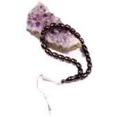 Kapsül Kesim 10x9 mm Efe Boy Ateş Kehribar  Alpaka Püsküllü Tesbih thumbnail 2