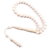 Sığırcık Kesim 8x8 mm Deve Kemiği Sistem Püsküllü Tesbih thumbnail 1