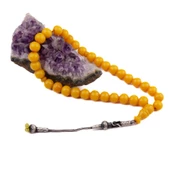 Özel Seri Kazaz Püsküllü Küre Kesim 11x10 mm Sıkma Kehribar Tesbih thumbnail 2